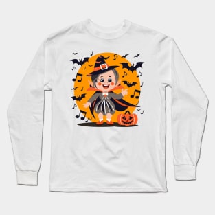 "Cute Baby Vampire Girl" design Long Sleeve T-Shirt